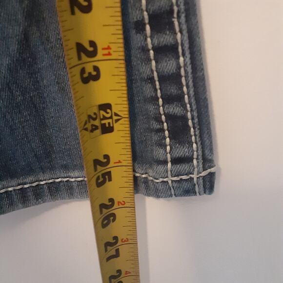 BKE Jeans Womens 30 Bootcut Harper Thick Stitch Mid Rise Whiskers Distressed - Picture 12 of 12